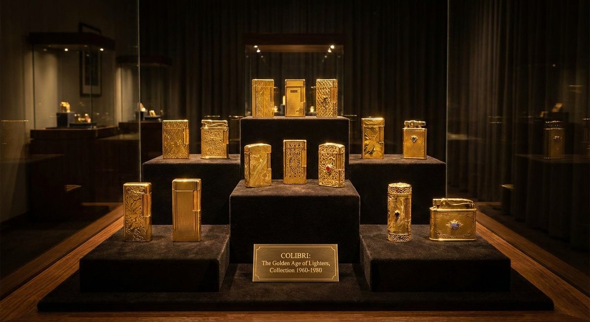 Collezione accendini Colibri in oro
